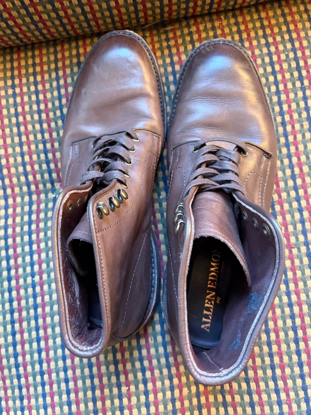 Allen Edmonds Higgins Mill Plain Toe Boot Goodyear Welt